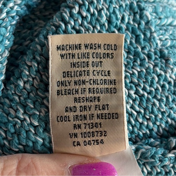 •L.L. Bean• 100% Cotton Marled Ragg Sweater - Size Large - Picture 7 of 8